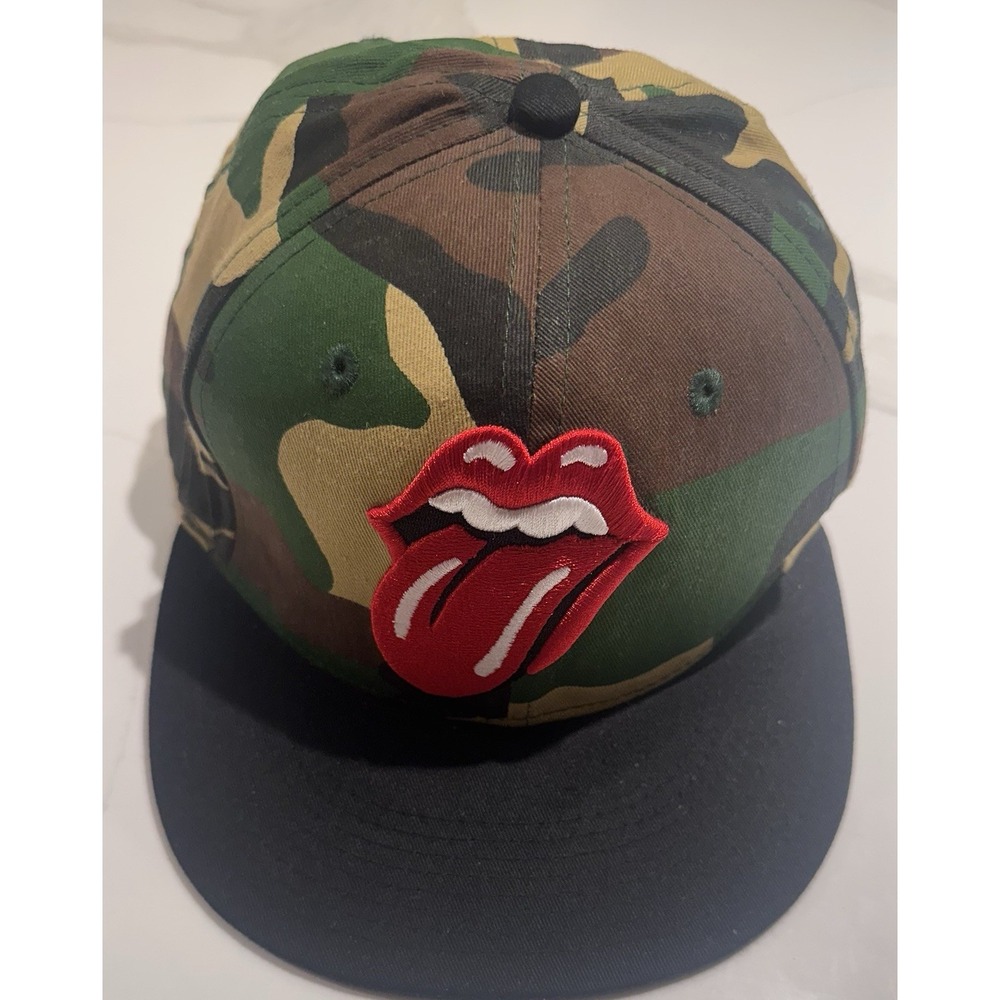 The Rolling Stones Band Shattered Camo Camouflage Adjustable SnapBack Hat Cap